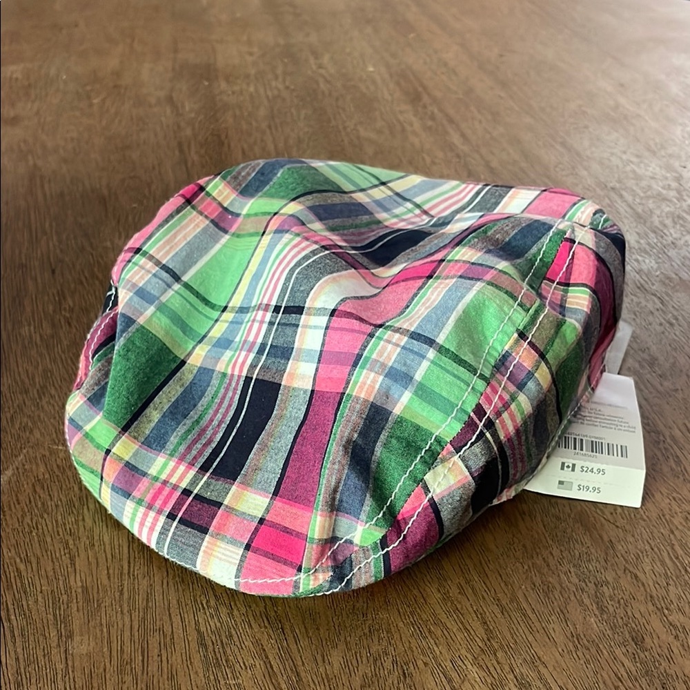 Plaid Flat Cap golfer hat